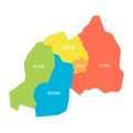 Rwanda political map of administrative divisions