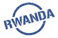 Rwanda stamp. Rwanda grunge round isolated sign. Royalty Free Stock Photo