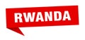 Rwanda sticker. Rwanda signpost pointer sign.