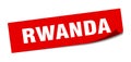 Rwanda sticker. Rwanda square peeler sign.