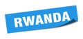 Rwanda sticker. Rwanda square peeler sign.