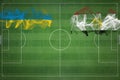 Rwanda vs Egypt Soccer Match, national colors, national flags, soccer field, football game, Copy space