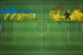Rwanda vs Ghana Soccer Match, national colors, national flags, soccer field, football game, Copy space