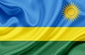 Rwanda waving flag