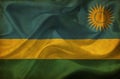 Rwanda waving flag