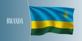 Rwanda waving flag vector illustration