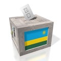 Rwanda - wooden ballot box - voting concept Royalty Free Stock Photo