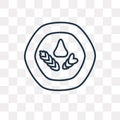 Rwandan Franc vector icon isolated on transparent background, li