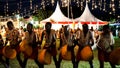 Rwandan and Ugandan dancers performing traditional African dances at the wedding in the evening