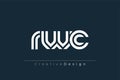 RWC Creative Unique Modern Letter Logo Design. Elegant Monogram Logo Design with Decorative Elements and Typography Royalty Free Stock Photo