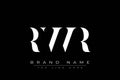 RWR abstract letter logo design Royalty Free Stock Photo
