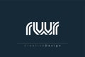 RWR Creative Unique Modern Letter Logo Design. Elegant Monogram Logo Design with Decorative Elements and Typography Royalty Free Stock Photo