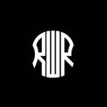 RWR letter logo abstract creative design. Royalty Free Stock Photo