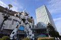 RX-0 Unicorn Gundam statue display outside Odaiba\'s DiverCity Tokyo Plaza in Odaiba seaside park