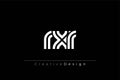 RXR Creative Unique Modern Letter Logo Design Royalty Free Stock Photo