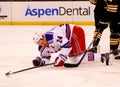 Ryan Callahan down on ice Royalty Free Stock Photo