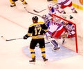 Ryan Callahan in the net (NY Rangers) Royalty Free Stock Photo