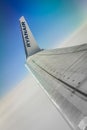 Ryanair above the clouds Royalty Free Stock Photo