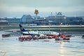 Ryanair aircraft on the maintenance on taxiway