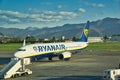 Ryanair aircraft at Orio Al Serio airport in Bergamo