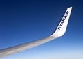 Ryanair aircraft winglet of a Boeing 737-800