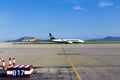 Ryanair airship preparing takeoff