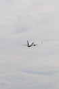 Ryanair Boeing 737-8AS airplane in the sky. Flying passenger plane. Riga International Airport, Marupe, Latvia - 08 Jul 2022