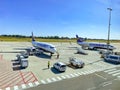 Ryanair Boeing 737 passenger jets at the airport Royalty Free Stock Photo