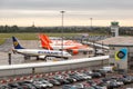 Ryanair and EasyJet airplanes London Southend airport