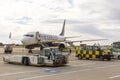 Ryanair airplane at the Memmingen airport