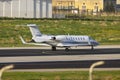 Ryanair Learjet on the runway