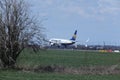 Ryanair Boeing 737-800 EI-FTP jet landing Royalty Free Stock Photo