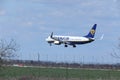 Ryanair Boeing 737-800 EI-FTP jet landing Royalty Free Stock Photo