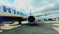 Ryanair plane on the runway Royalty Free Stock Photo