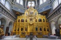 The Ryazan Kremlin. Nativity of Christ Cathedral, interior, iconostasis Royalty Free Stock Photo