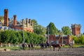 Horse corral at the Starozhilovo stud farm Royalty Free Stock Photo