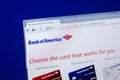 Ryazan, Russia - April 16, 2018 - Homepage of Bank of America website on the display of PC, url - bankofamerica.com.