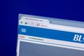 Ryazan, Russia - April 16, 2018 - Homepage of Bles website on the display of PC, url - bles.com. Royalty Free Stock Photo