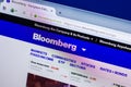Ryazan, Russia - April 29, 2018: Homepage of Bloomberg website on the display of PC, url - Bloomberg.com Royalty Free Stock Photo