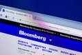 Ryazan, Russia - April 29, 2018: Homepage of Bloomberg website on the display of PC, url - Bloomberg.com Royalty Free Stock Photo