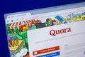 Ryazan, Russia - April 16, 2018 - Homepage of Quora website on the display of PC, url - quora.com. Royalty Free Stock Photo