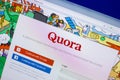 Ryazan, Russia - April 16, 2018 - Homepage of Quora website on the display of PC, url - quora.com. Royalty Free Stock Photo