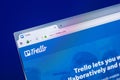 Ryazan, Russia - April 29, 2018: Homepage of Trello website on the display of PC, url - Trello.com.