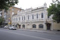 Old mansion in Gorky street in the center of Ryazan, Russia. Cloudy summer view.