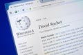 Ryazan, Russia - August 19, 2018: Wikipedia page about David Suchet on the display of PC. Royalty Free Stock Photo