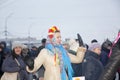 Ryazan Russia -February 02 2018: maslenitsa festivities in Russia