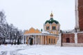 Ryazan, Russia - January 20, 2018: Winter view of the Nativity Cathedral in the Ryazan Kremlin, Ryazan, Russia Royalty Free Stock Photo