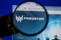 Ryazan, Russia - July 11, 2018: Acer Predator website on the display of PC.