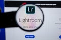 Ryazan, Russia - July 11, 2018: Adobe Lightroom, software logo on the official website of Adobe. Royalty Free Stock Photo