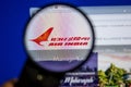 Ryazan, Russia - July 11, 2018: AirIndia.com website on the display of PC. Royalty Free Stock Photo